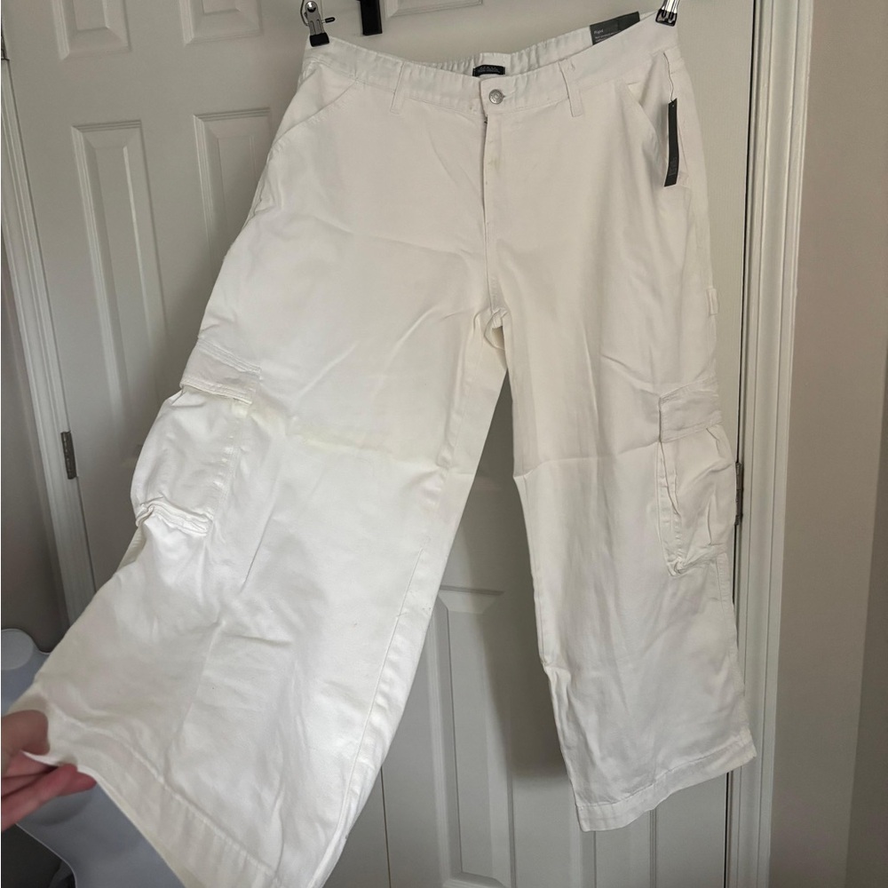 wild fable White Wide-Leg Cargo Pants